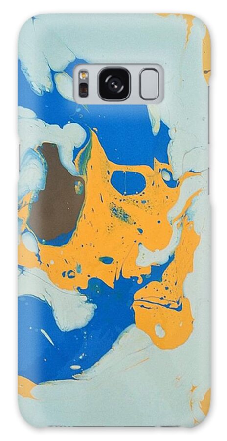 Abstract Galaxy S8 Case featuring the painting Brownie Baby Bird by Gyula Julian Lovas