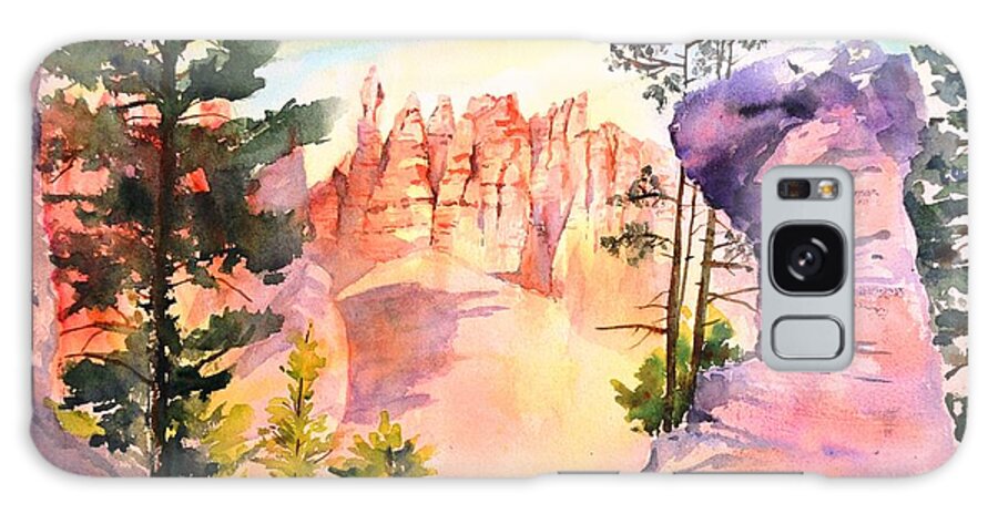 Bryce Canyon Galaxy Case featuring the painting Bryce Canyon #4 by Betty M M Wong