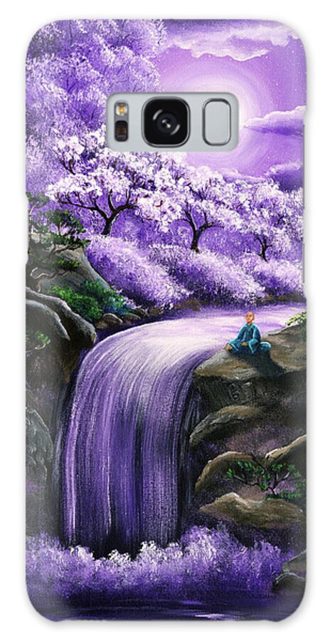 Satori Galaxy Case featuring the painting Buddha Between Heaven and Earth by Laura Iverson