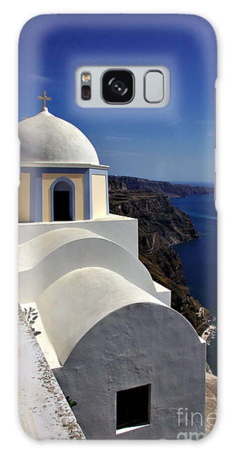 Santorini Galaxy Case featuring the photograph Building in Fira by Jeremy Hayden