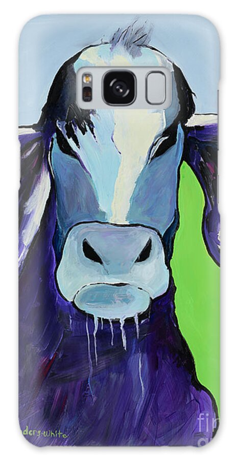 Pat Saunders-white Galaxy Case featuring the painting Bull Drool by Pat Saunders-White