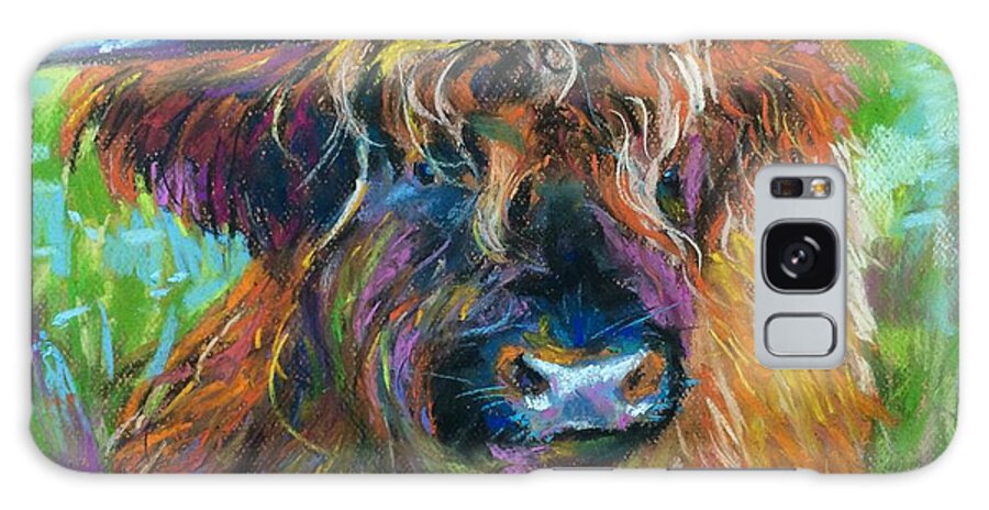 Bull Galaxy S8 Case featuring the painting Bull by Jieming Wang