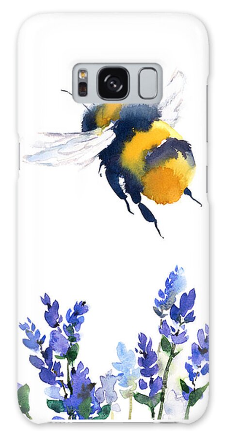 Watercolor Galaxy Case featuring the painting Bumblebee by Maria Stezhko