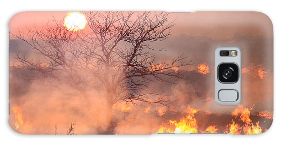 Burning Fields Galaxy Case featuring the photograph Burning Fields by Lynn Sprowl
