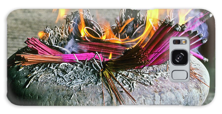 China Galaxy Case featuring the photograph Burning Joss Sticks by Michele Burgess