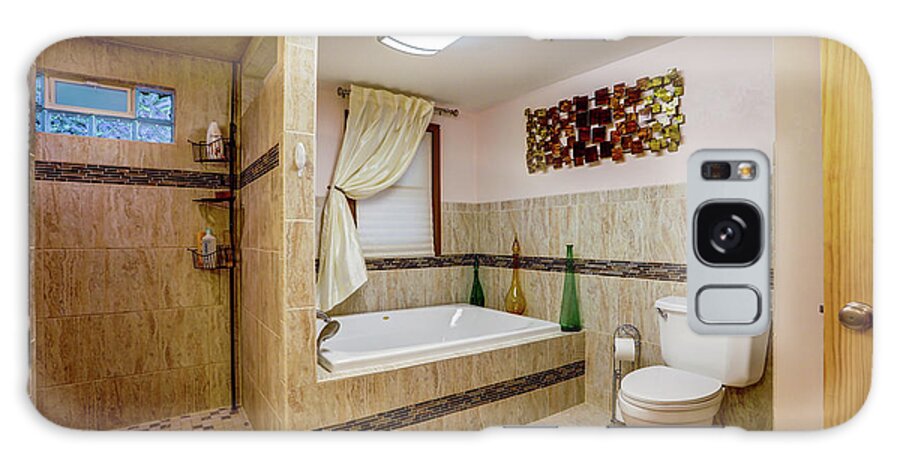 Real Estate Photography Galaxy Case featuring the photograph Burns Rd Master Bath by Jeff Kurtz