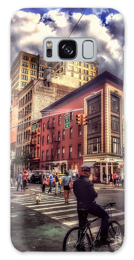 Busy Day In The City Galaxy Case featuring the photograph Busy Day in the City by Miriam Danar