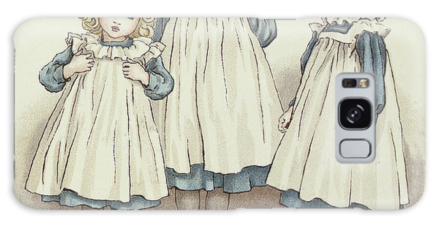 Kate Greenaway Galaxy Case featuring the drawing But Flinders foots were cold by Kate Greenaway