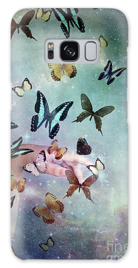 Butterfly Galaxy S8 Case featuring the digital art Butterflies Reborn by Stephanie Frey