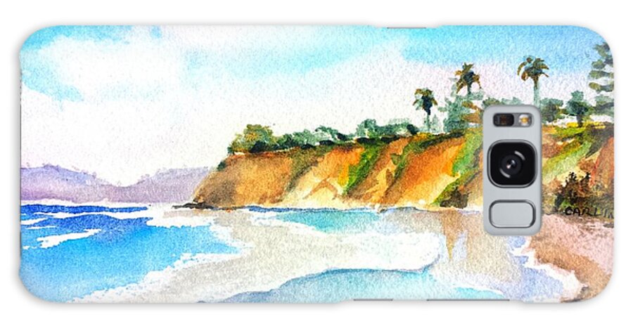 Ocean Galaxy Case featuring the painting Butterfly Beach Santa Barbara by Carlin Blahnik CarlinArtWatercolor