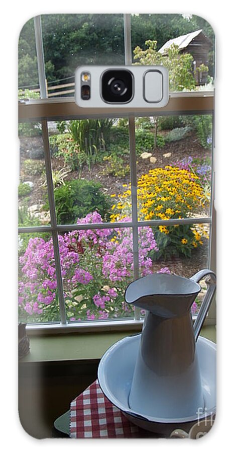 Window Galaxy S8 Case featuring the photograph By the Garden Window in North Carolina by Anna Lisa Yoder