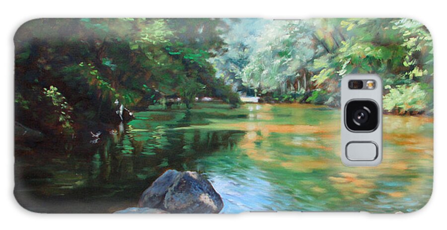 Aquatic Galaxy Case featuring the painting By the River by Bonnie Mason
