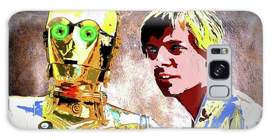 C3 Po Luke Skywalker Star Wars Galaxy Case featuring the painting C3 PO Luke Skywalker Star Wars by Daniel Janda
