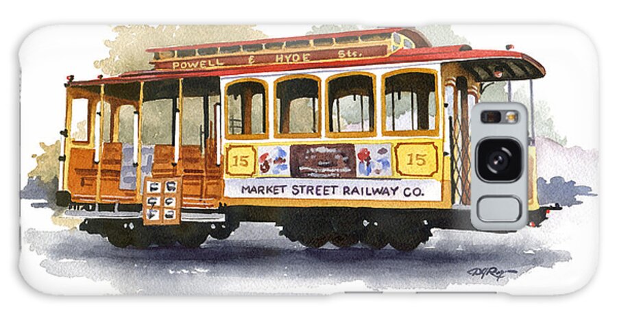 Cable Car Galaxy Case featuring the painting Cable Car by David Rogers