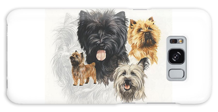 Terrier Galaxy Case featuring the mixed media Cairn Terrier Revamp by Barbara Keith