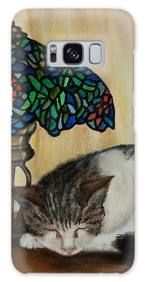 Lamp Galaxy Case featuring the painting Calico by Elizabeth Mundaden