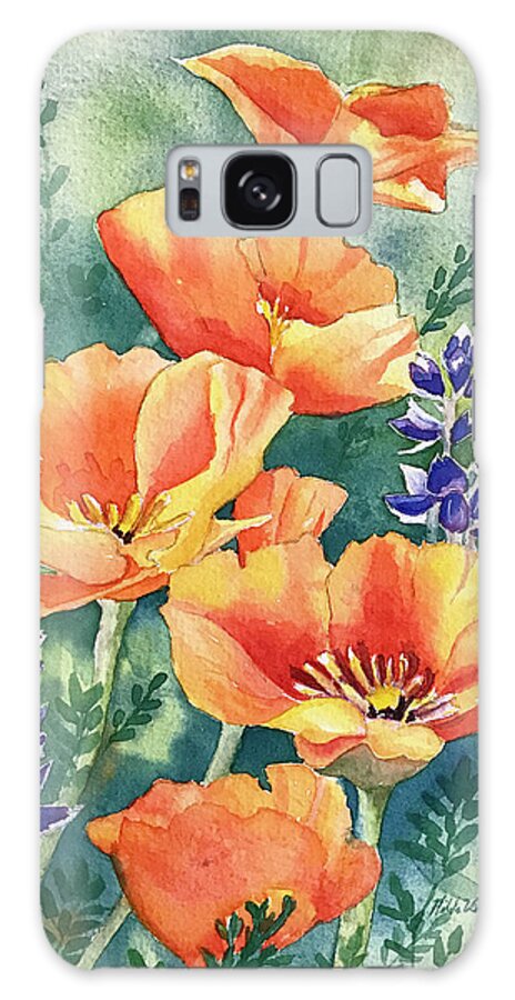 California Poppies Galaxy S8 Case featuring the painting California Poppies in Bloom by Hilda Vandergriff