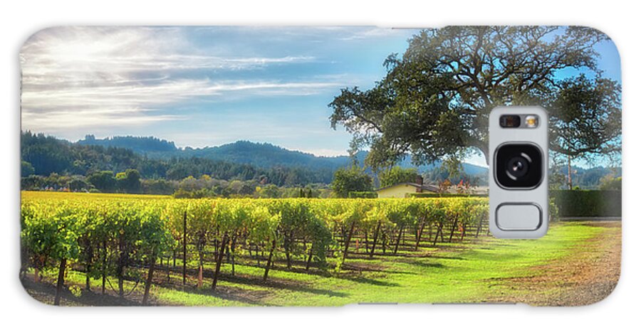 Sonoma Galaxy Case featuring the photograph California Wine County - Sonoma Vineyard and Lone Oak Tree by Jennifer Rondinelli Reilly - Fine Art Photography