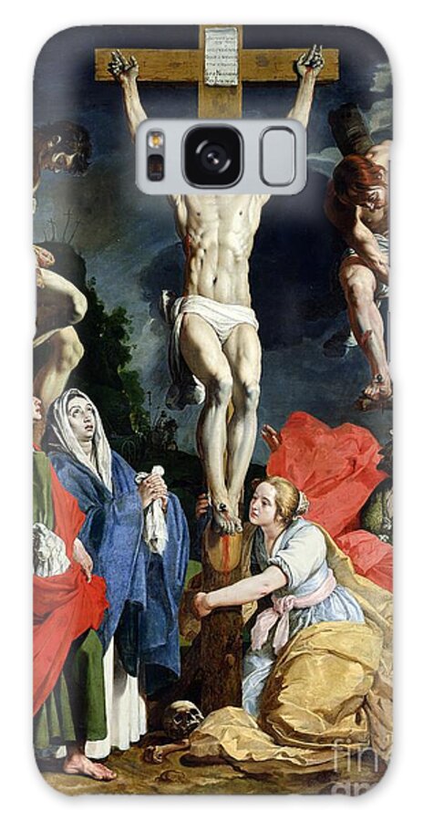 Calvary Galaxy Case featuring the painting Calvary by Abraham Janssens van Nuyssen