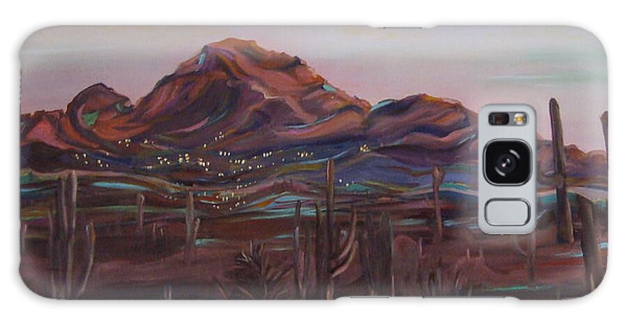 Phoenix Galaxy S8 Case featuring the painting Camelback Mountain by Julie Todd-Cundiff