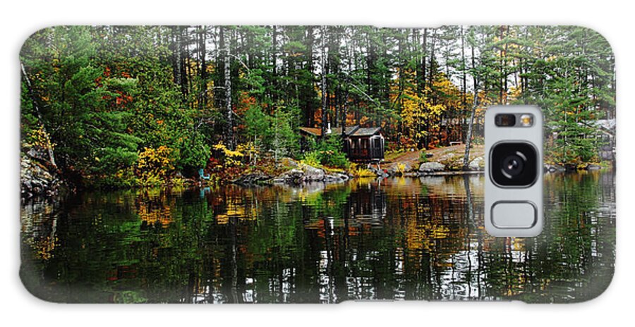 French River Galaxy Case featuring the photograph Camp On The River by Debbie Oppermann