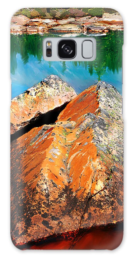 Granite Galaxy Case featuring the painting Canadian Rockies by Lisa Redfern