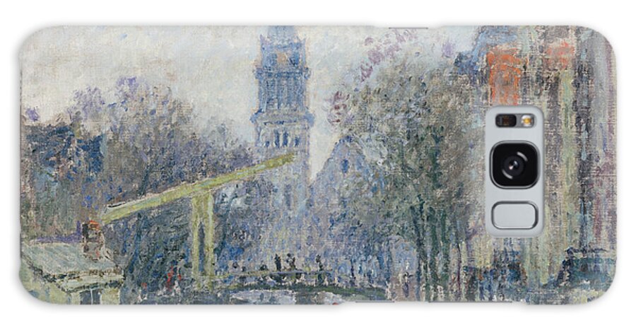 Monet Galaxy Case featuring the painting Canal Amsterdam by Claude Monet
