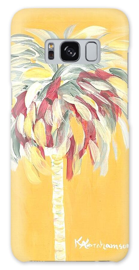 Canary Palm Tree Galaxy S8 Case featuring the painting Canary Palm Tree by Kristen Abrahamson