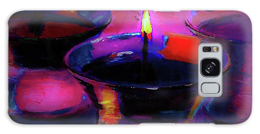 Candlelight Galaxy Case featuring the digital art Candlelight Celebration Night By Lisa Kaiser by Lisa Kaiser
