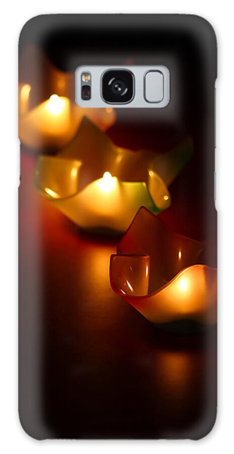 Blur Galaxy Case featuring the photograph Candleworks by Evelina Kremsdorf
