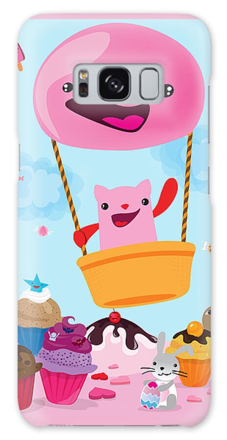 Girl Room Galaxy Case featuring the digital art Candy world by Seedys World
