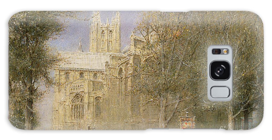 Canterbury Galaxy Case featuring the painting Canterbury Cathedral by Albert Goodwin