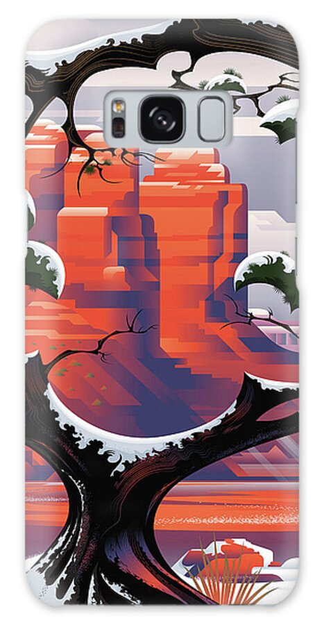 Sedona Galaxy Case featuring the digital art Sedona in Winter by Garth Glazier
