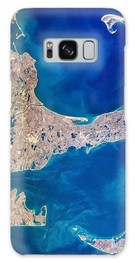 Aerial Galaxy Case featuring the photograph Cape Cod and Islands Spring 1997 view from satellite by Matt Suess