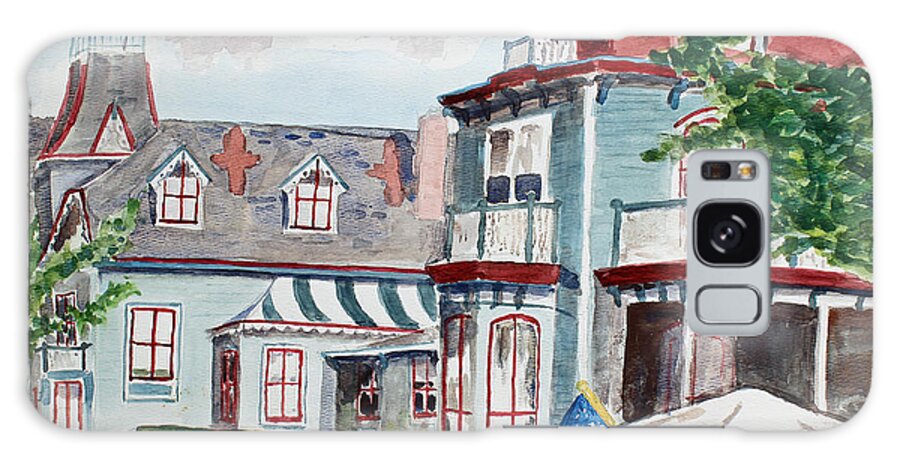 Cape May Galaxy Case featuring the painting Cape May Victorian by Marlene Schwartz Massey