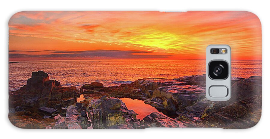 Cape Neddick Sunrise Galaxy Case featuring the photograph Cape Neddick Sunrise by Raymond Salani III