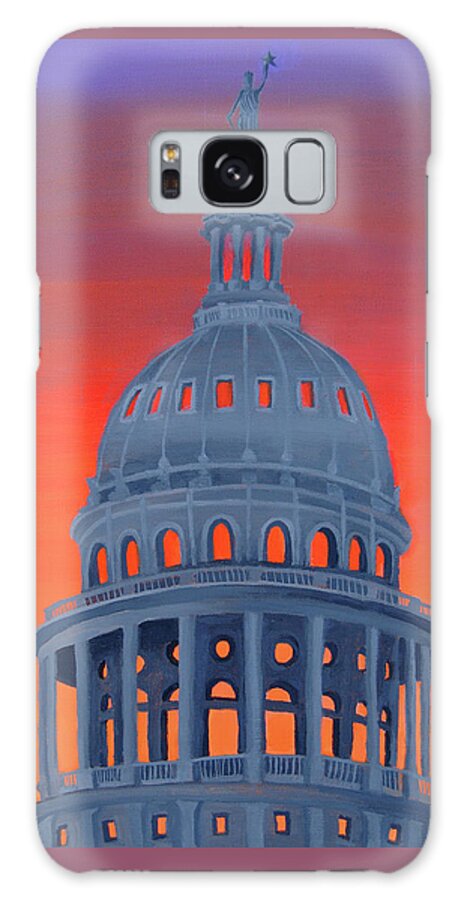 Capitol Galaxy S8 Case featuring the painting Capitol Warmth by Mark Lopez