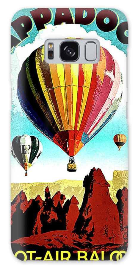 Cappadocia Galaxy Case featuring the painting Cappadocia, Turkey, Hot air balloons by Long Shot