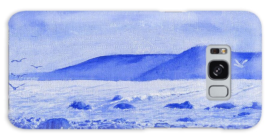 Cardigan Bay Galaxy Case featuring the painting Cardigan Bay Blue Healing Sea by Edward McNaught-Davis