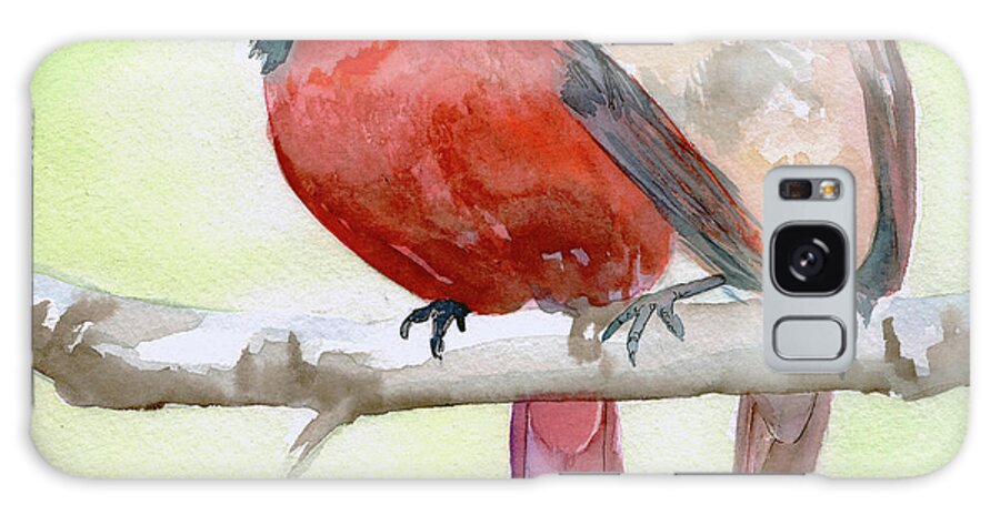 Bird Galaxy Case featuring the painting Cardinals by Sean Parnell