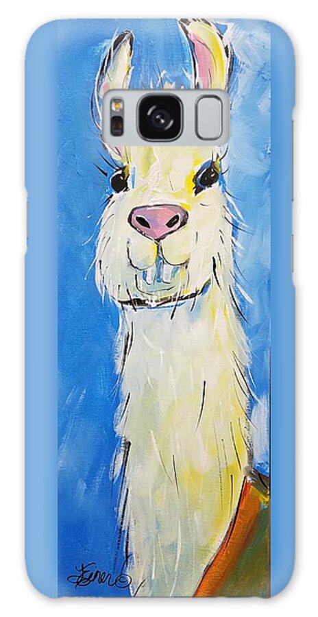 Llama Galaxy Case featuring the painting Carlos by Terri Einer
