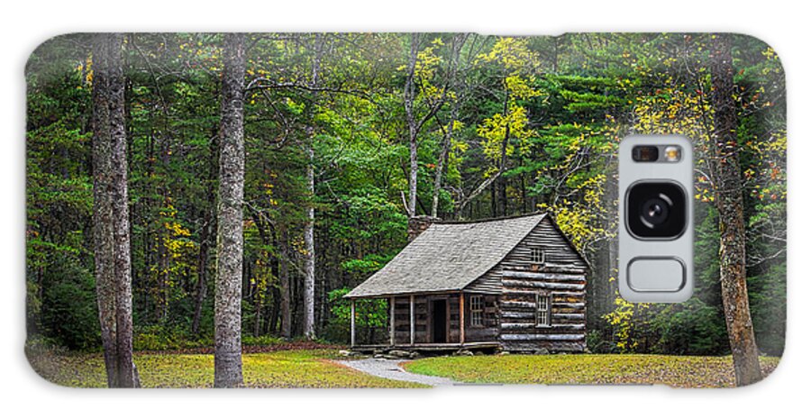 Historic Galaxy S8 Case featuring the photograph Carter Shields Cabin in Cades Cove TN Great Smoky Mountains Landscape by T Lowry Wilson