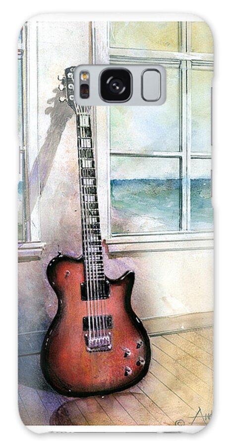 Guitar Galaxy Case featuring the painting Carvin Electric Guitar by Andrew King