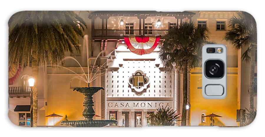 Architectural Galaxy Case featuring the photograph Casa Monica At The Lightner Museum Fountain by Traveler's Pics