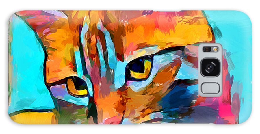 Cat Galaxy Case featuring the painting Cat 6 by Chris Butler