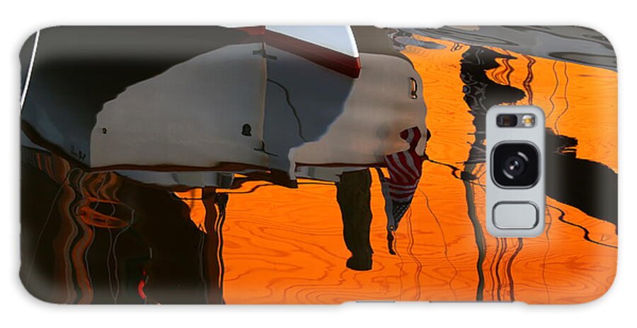 Boat Galaxy Case featuring the photograph Catboat Reflection by Marty Fancy