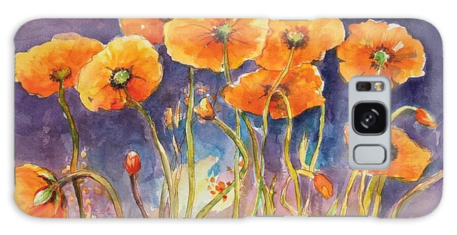 Poppies Galaxy Case featuring the painting Catching The Light by Caroline Patrick