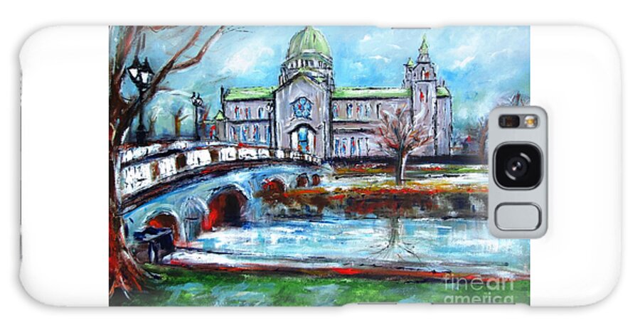 Cathedral Galaxy Case featuring the painting Galway cathedral - paint your favorite building by Mary Cahalan Lee - aka PIXI