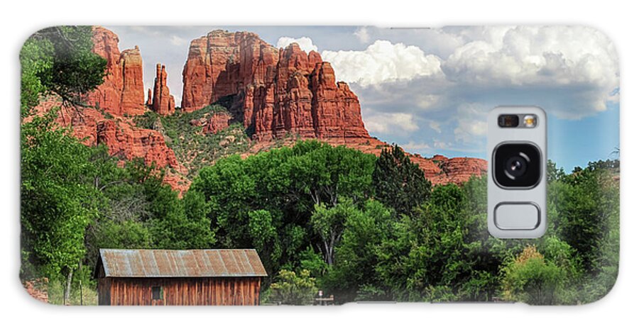 Sedona Arizona Galaxy Case featuring the photograph Cathedral Rock - Red Rock Crossing - Sedona Arizona by Gregory Ballos