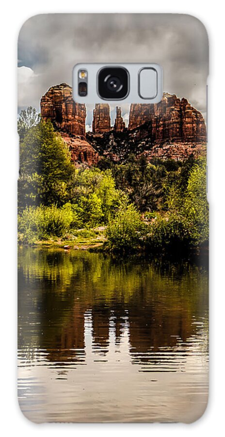 Southwest Galaxy S8 Case featuring the photograph Cathedral Rock Reflections by Terry Ann Morris